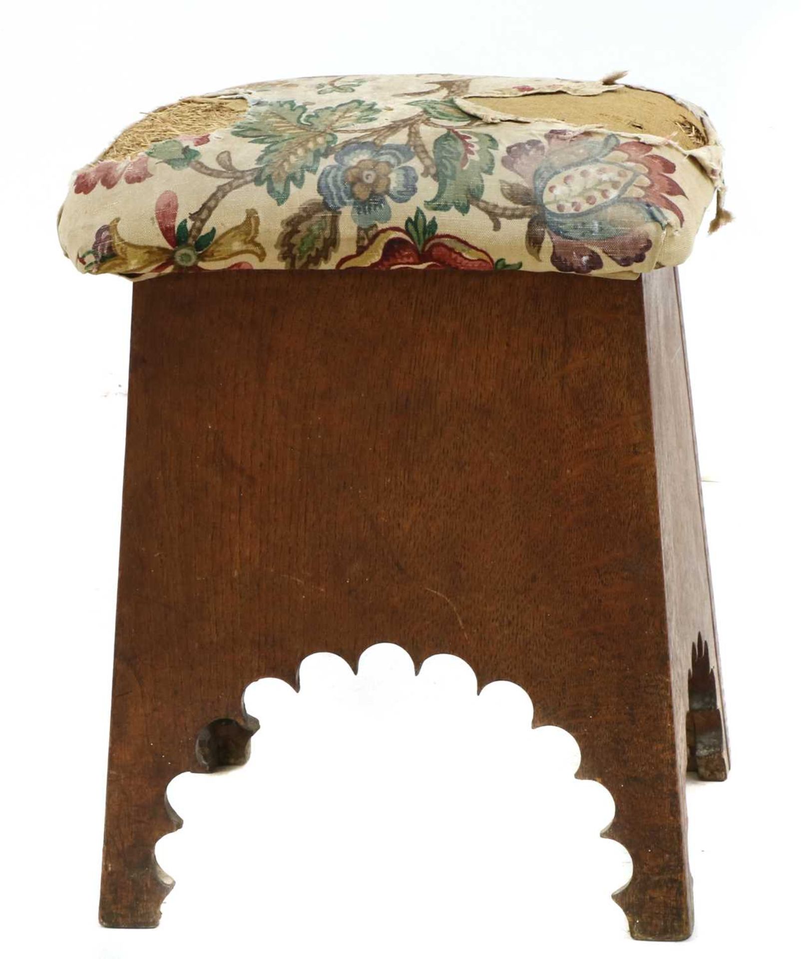 An oak stool, - Image 4 of 4
