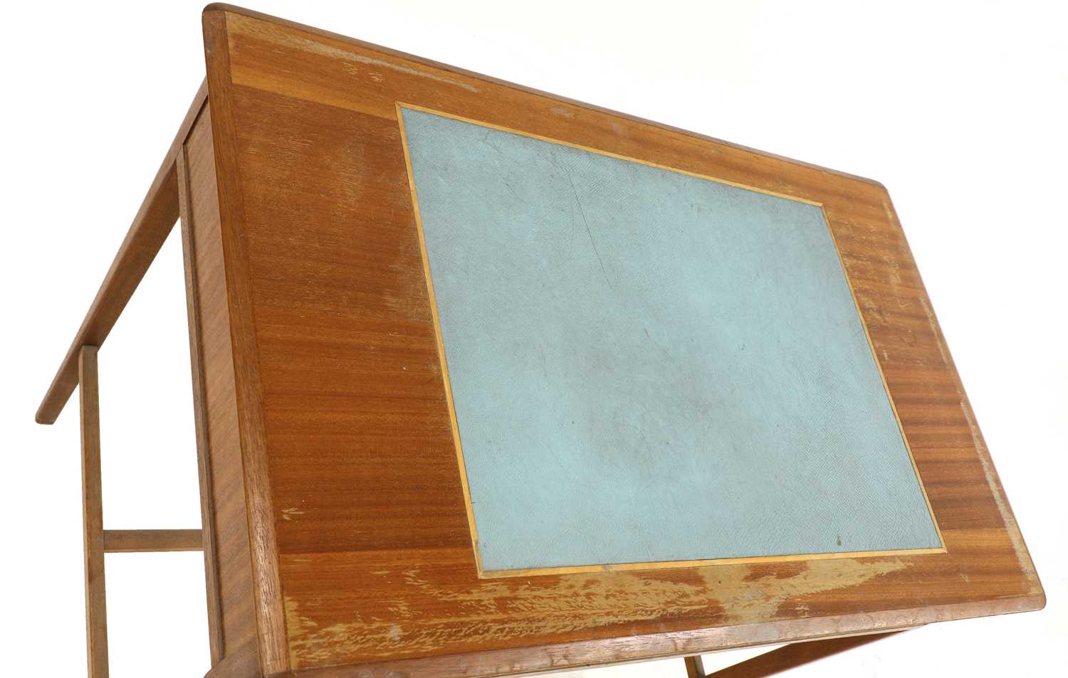 A teak writing table, - Image 4 of 4