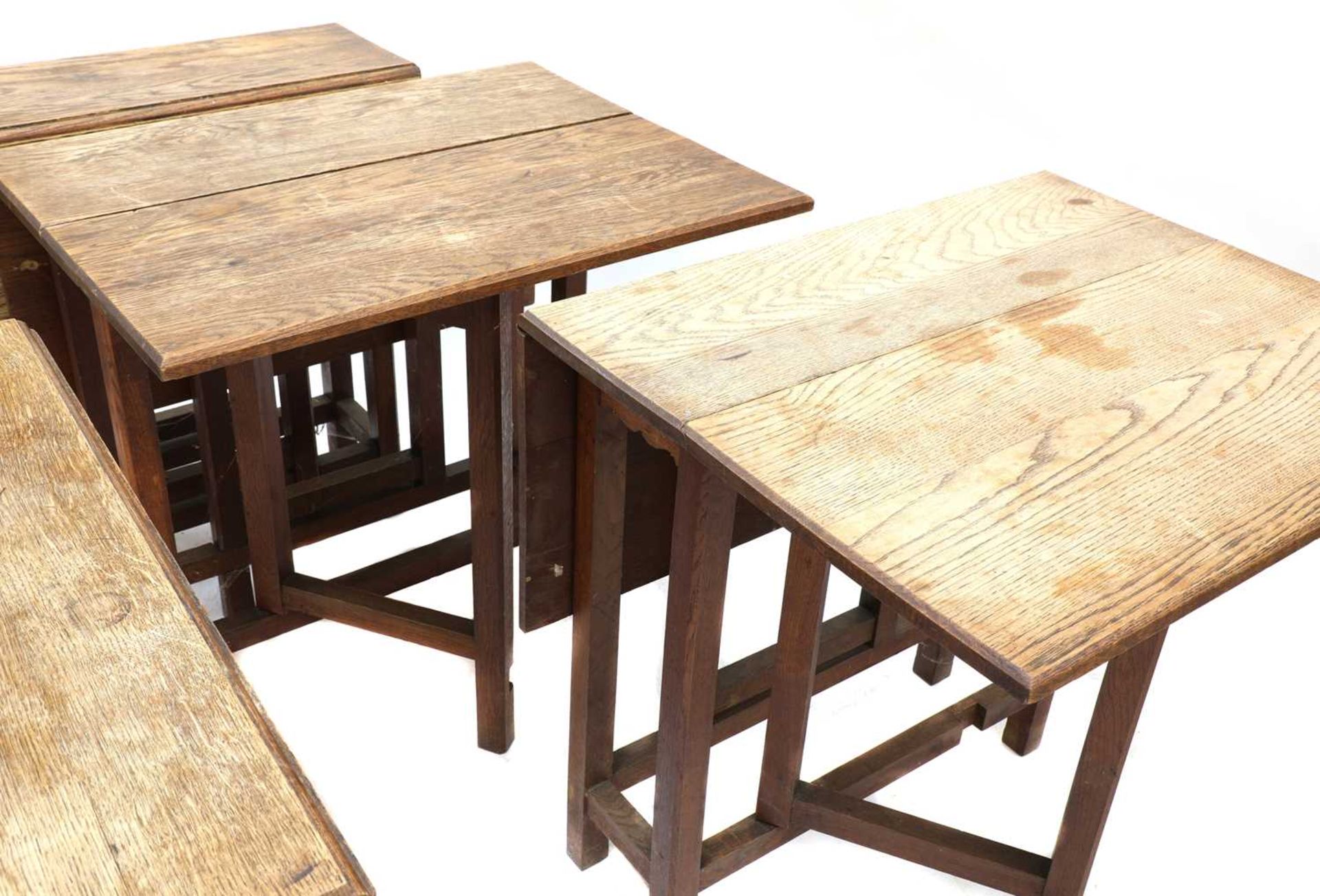 Four Cotswold oak gateleg tables, - Image 2 of 3