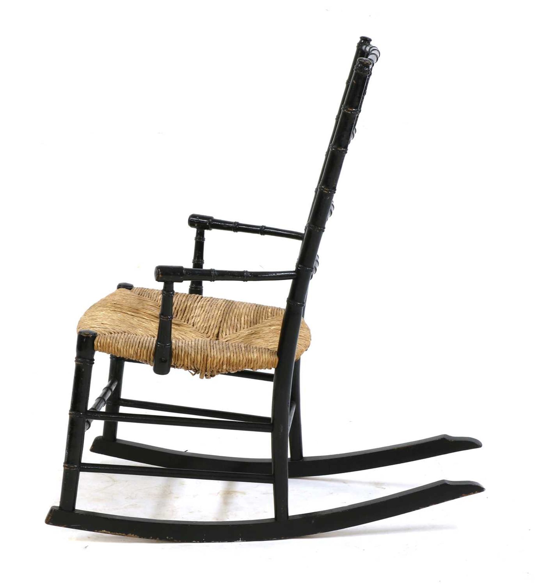 An Aesthetic ebonised child's rocking chair, - Image 2 of 6