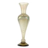 An iridescent glass vase,