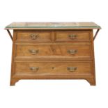 An Arts and Crafts oak chest and washstand,