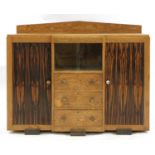 An Amsterdam School oak and coromandel sideboard,