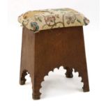 An oak stool,