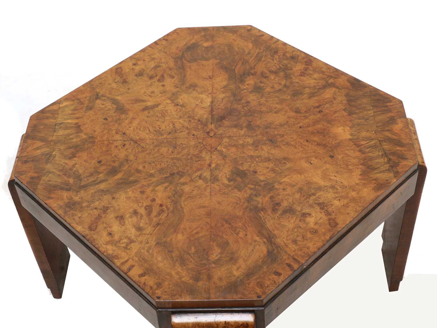 An Art Deco walnut coffee table, - Image 2 of 2