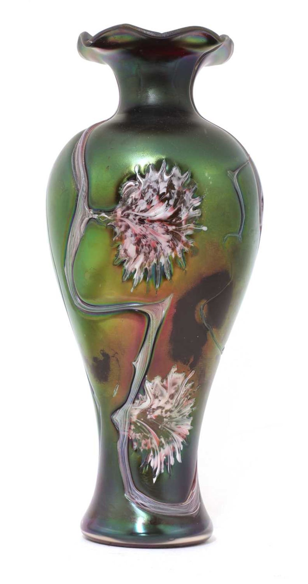 An Art Nouveau art glass vase,