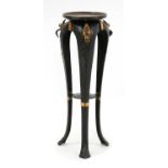 An Art Nouveau cast iron jardinière stand,