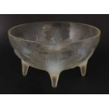 A Lalique 'Lys' opalescent glass bowl,