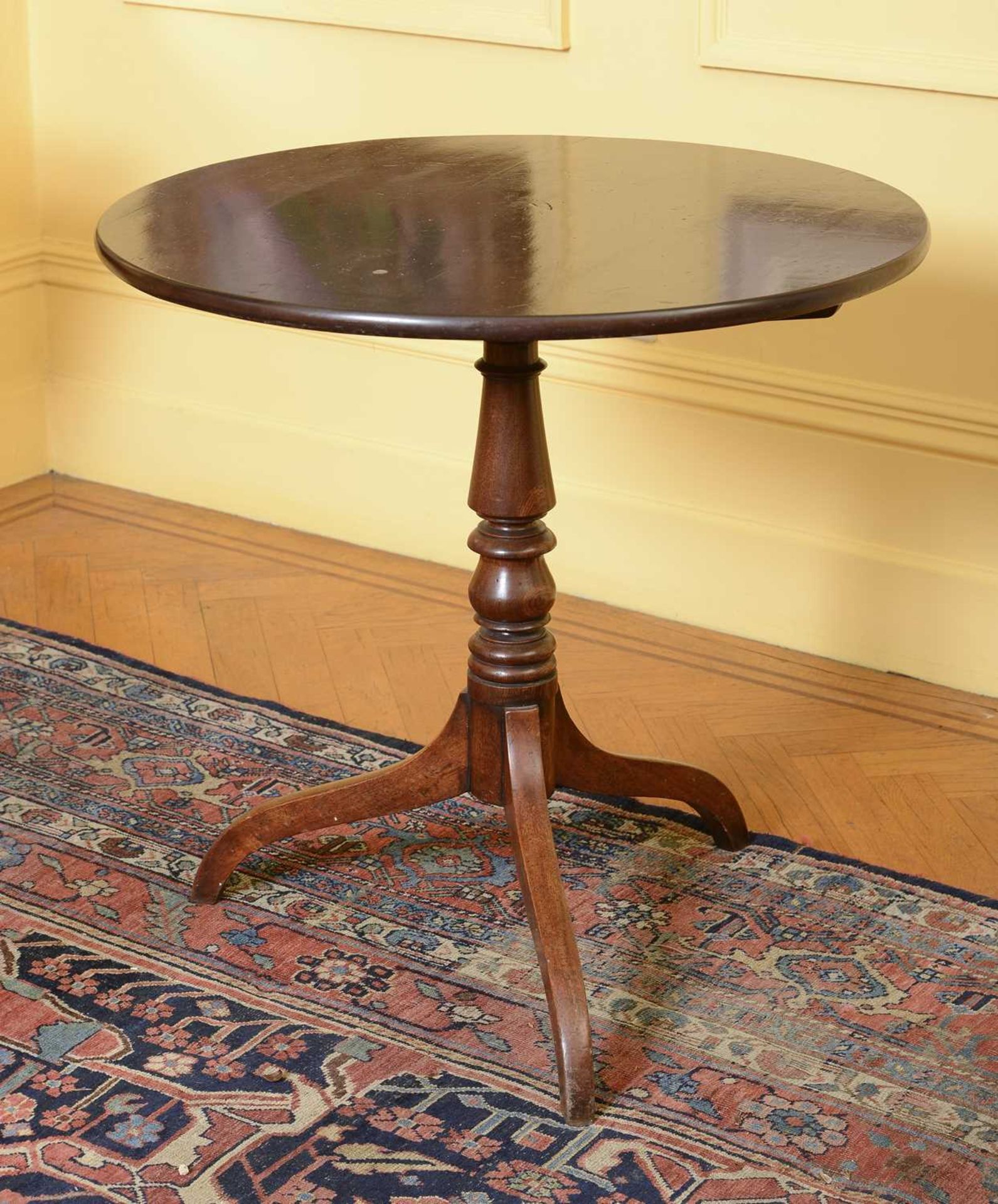 A George III mahogany tilt-top supper table, - Image 3 of 3