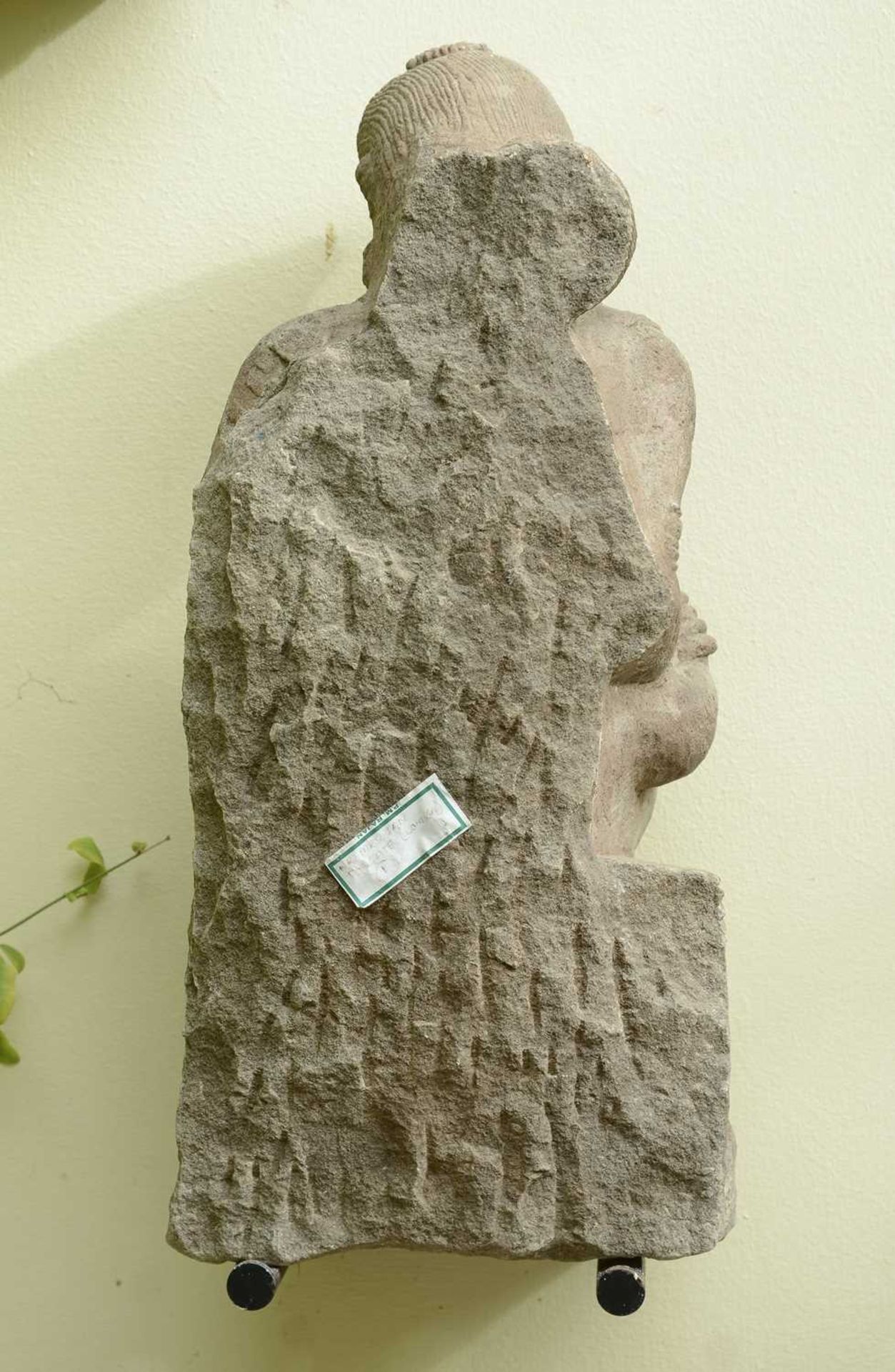 A carved sandstone figure of a dancer, - Image 2 of 6