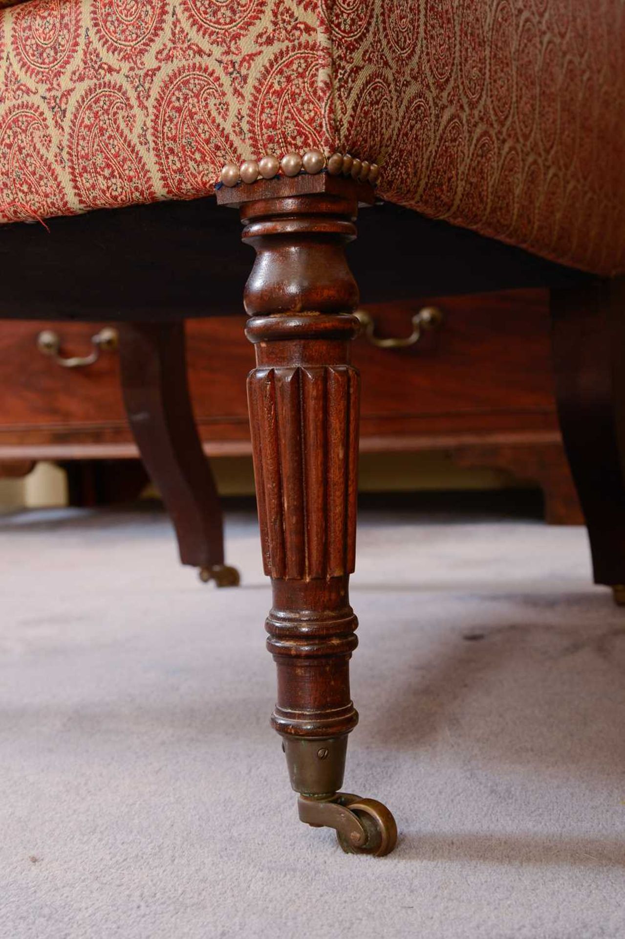 A pair of William IV-style mahogany armchairs, - Image 4 of 4