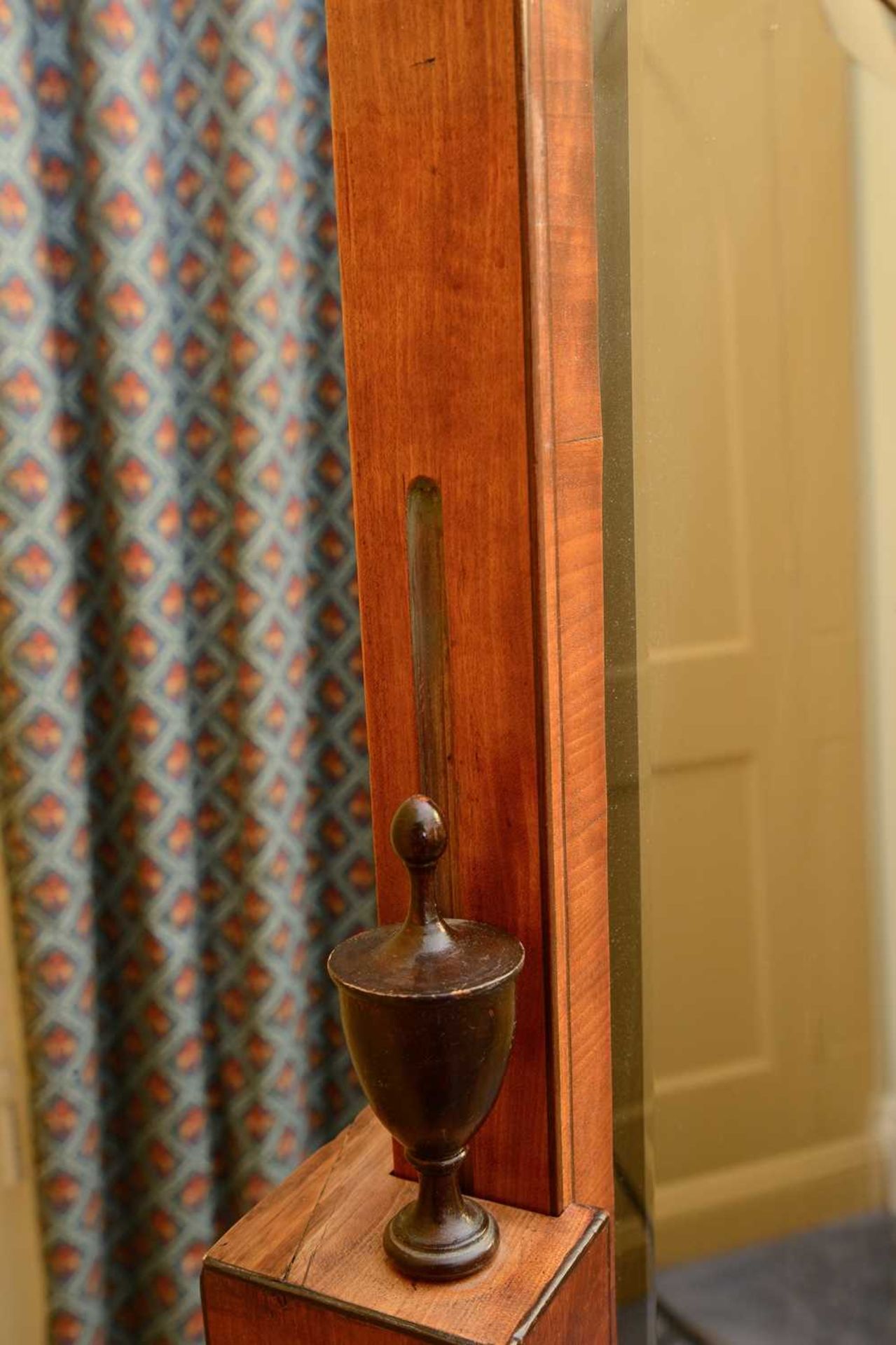 A Regency-style mahogany cheval mirror, - Image 4 of 5