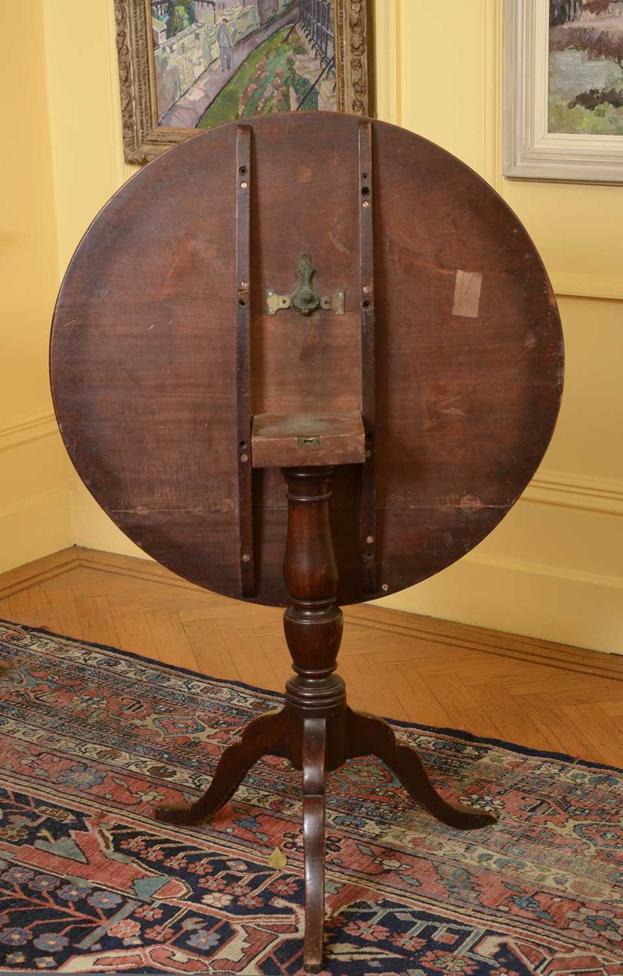 A George III mahogany tilt-top supper table, - Image 3 of 3