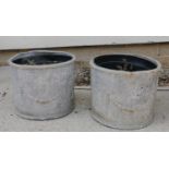 A pair of lead garden planters,
