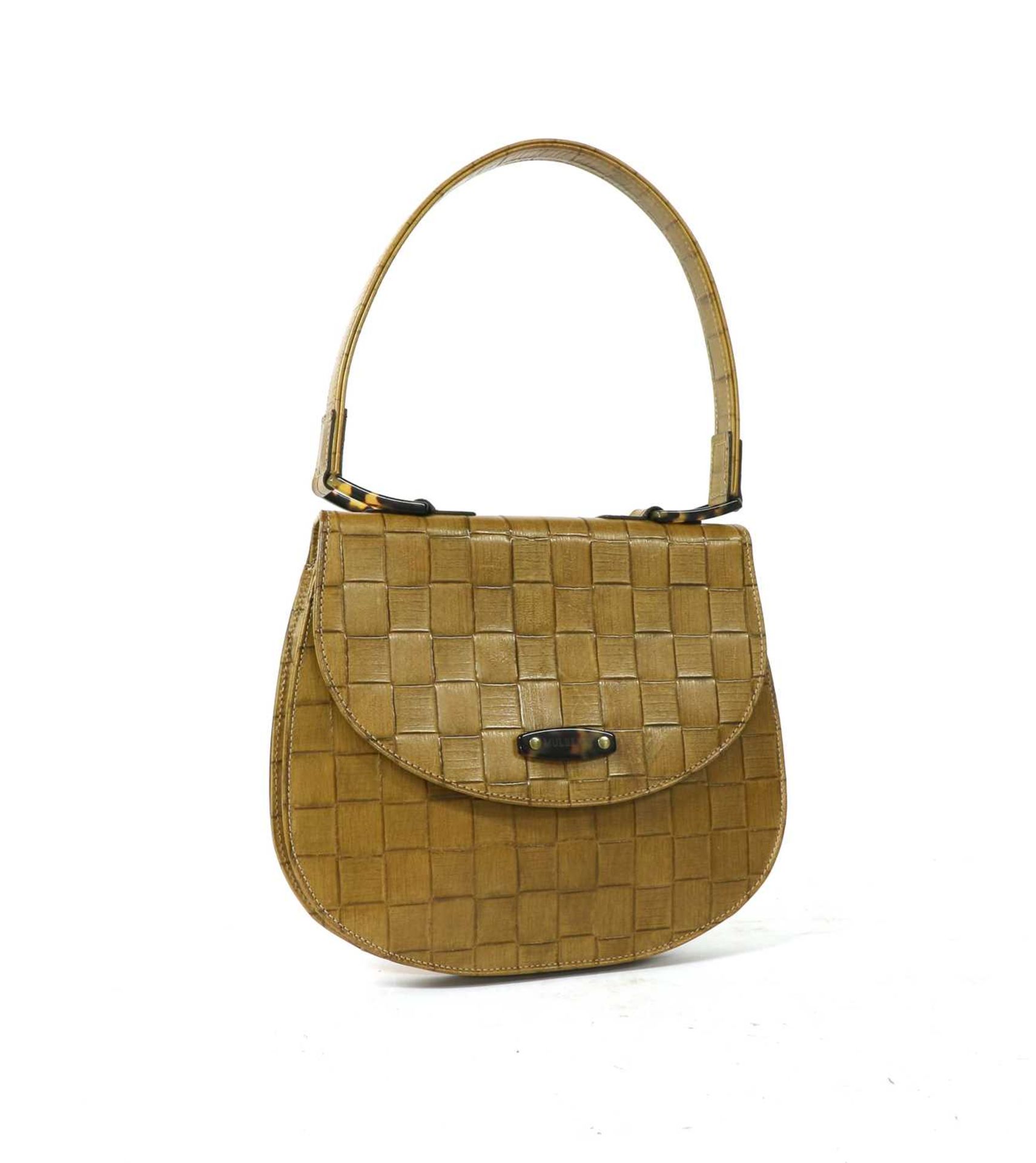 A vintage Roger Saul for Mulberry woven coated leather handbag