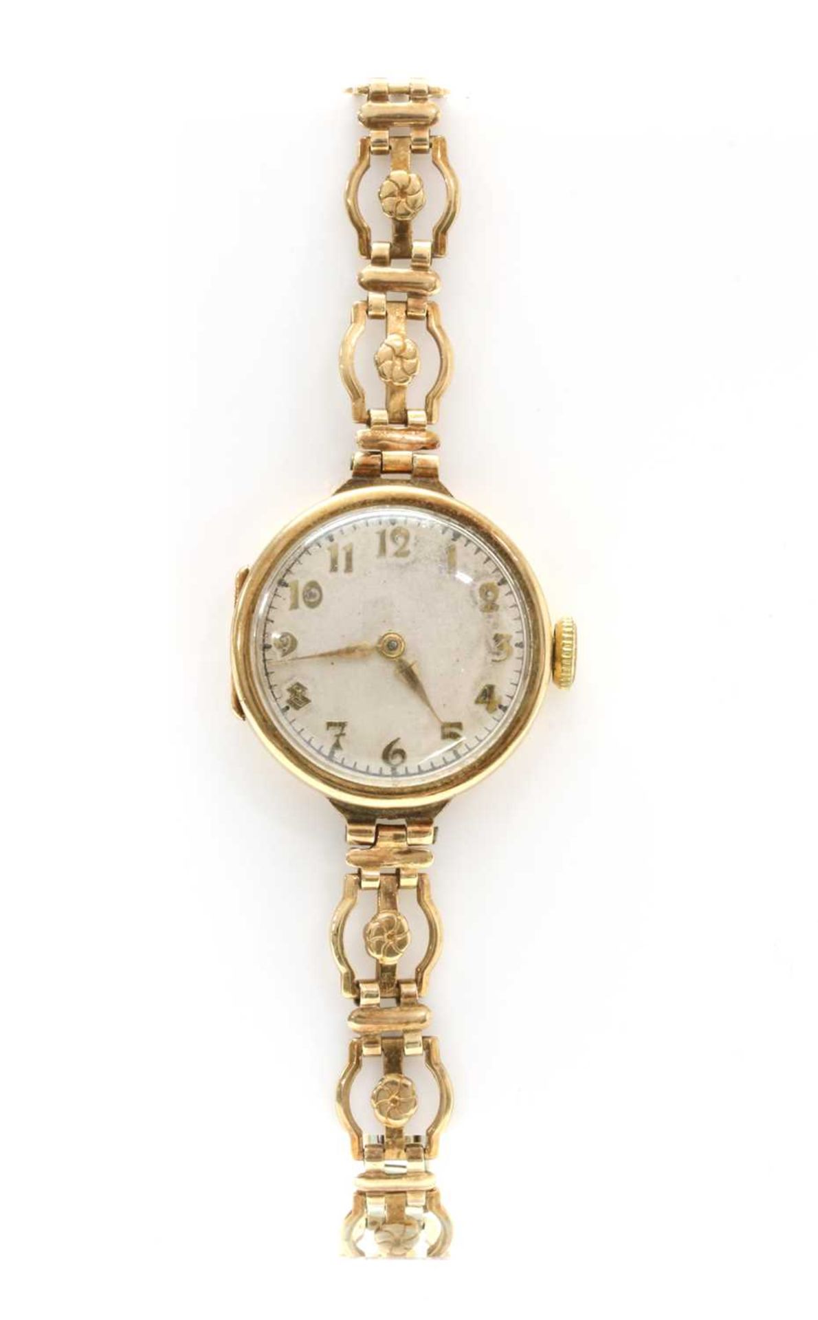 A ladies' 9ct gold Herald mechanical bracelet watch,
