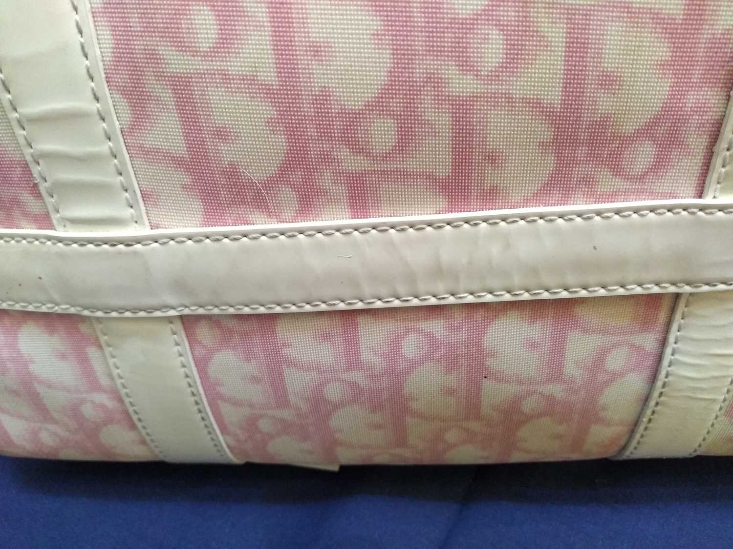 A Christian Dior pink canvas Boston Bag, - Image 6 of 12