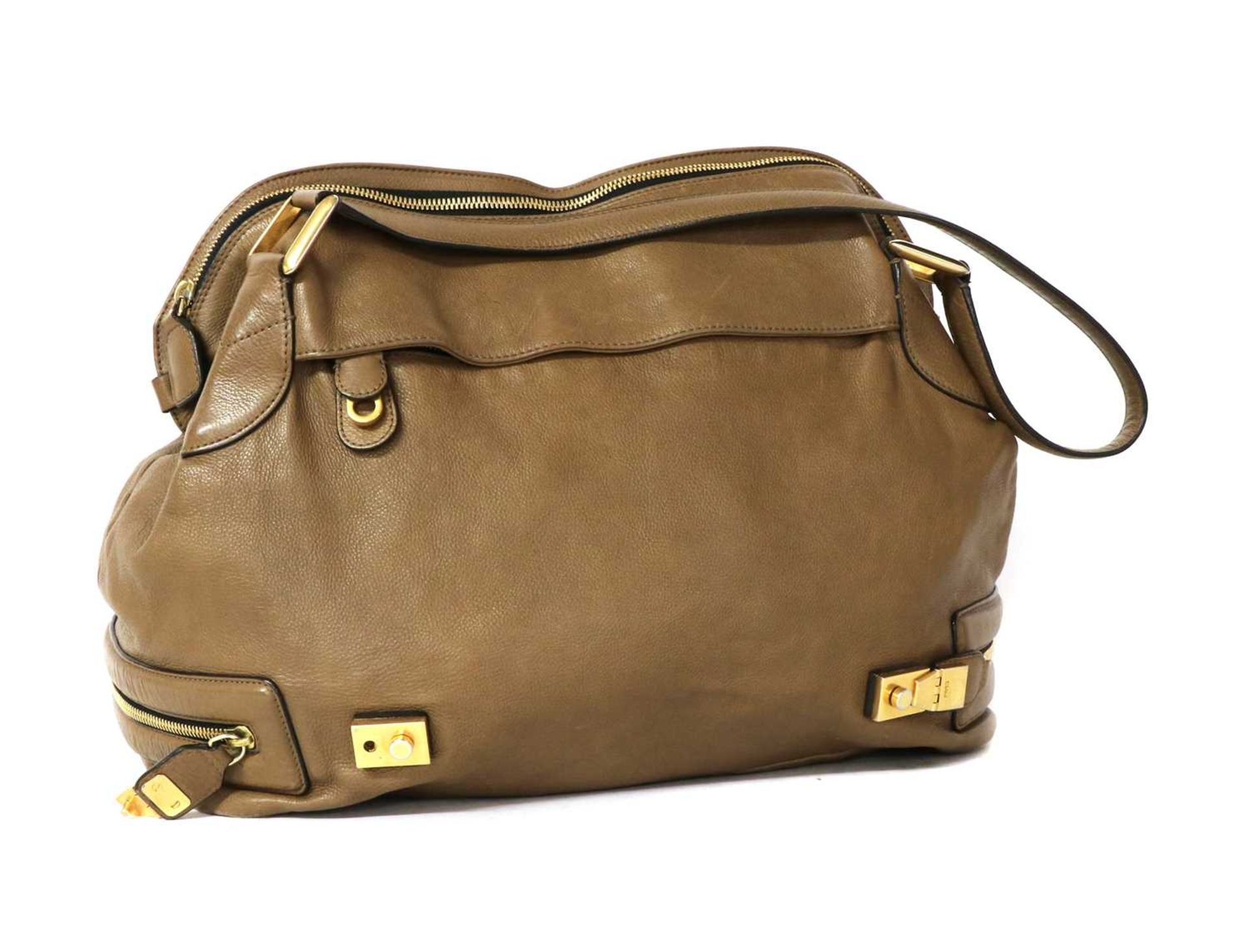 A Chloe brown leather shoulder bag