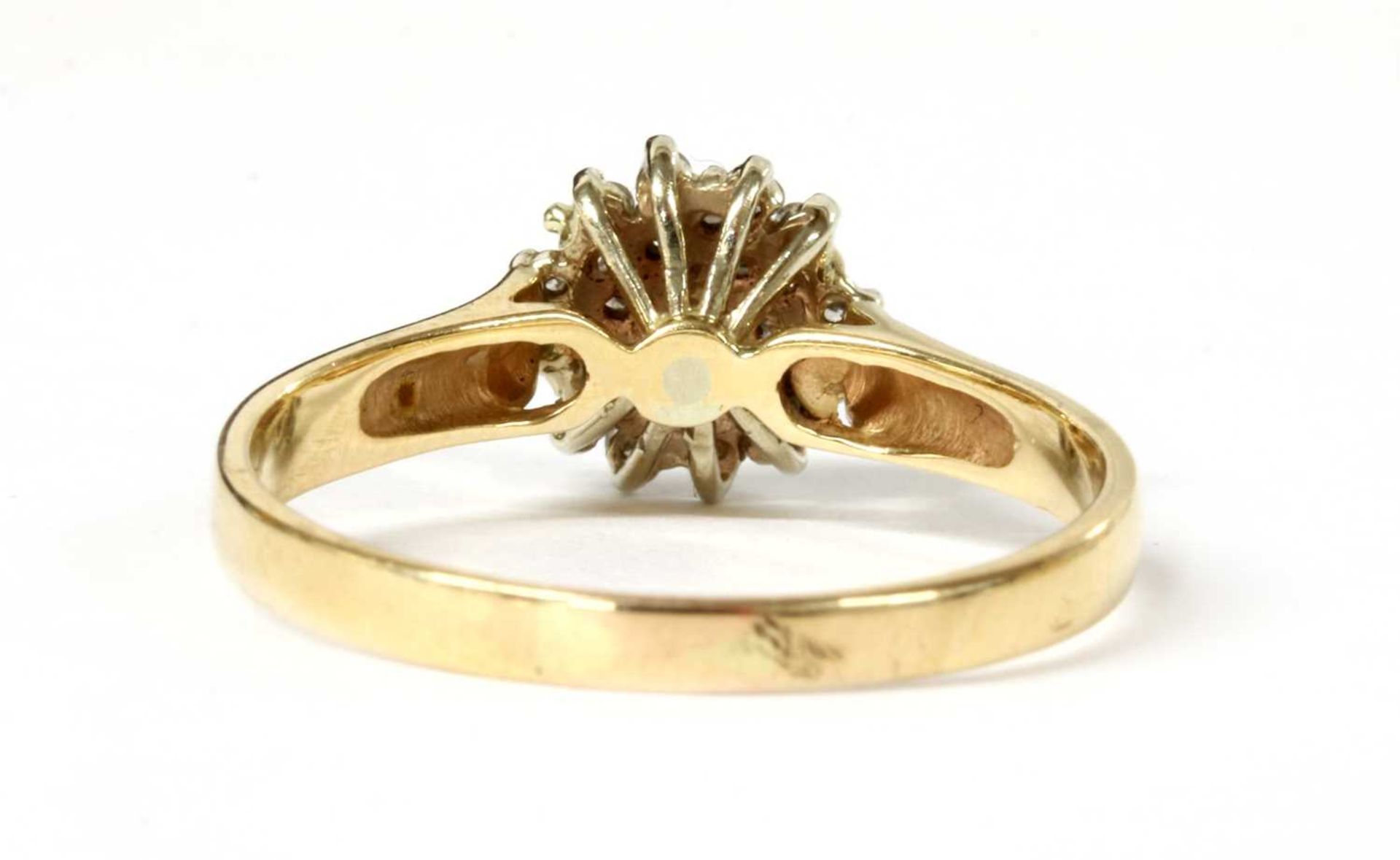 A gold diamond cluster ring, - Image 2 of 3