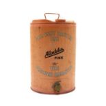 A pink paraffin can,