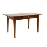 A French chestnut kitchen table,