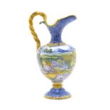 A Cantagalli style maiolica Askos,