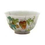 A Chinese famille rose 'balsam pear' bowl