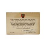 A printed letter signed by Bernard Montgomery,