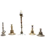 Four Indian mixed metal hookah pipe cases,