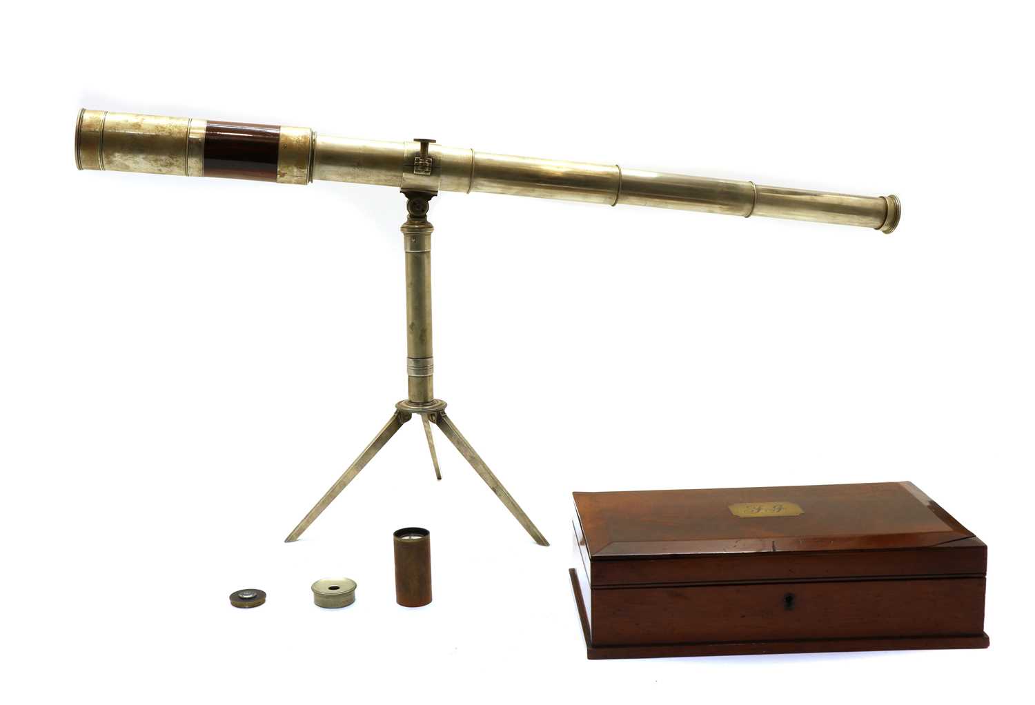 A 19th century tripod telescope,