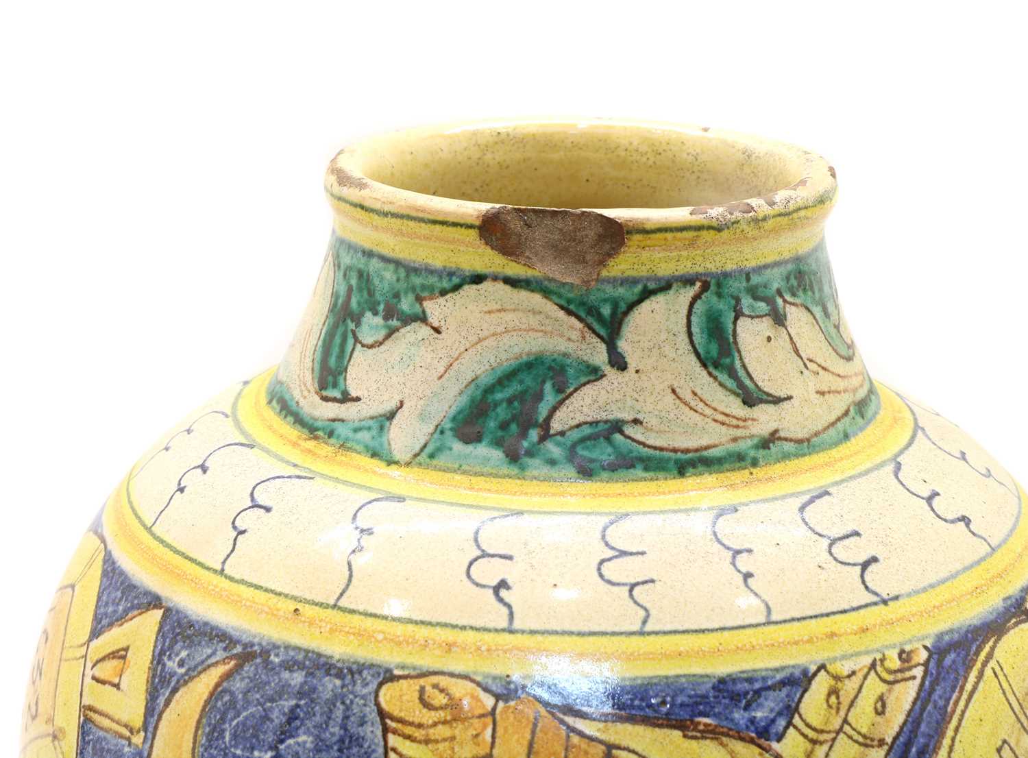 An Italian 17th century style maiolica vase, - Image 3 of 6