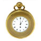 A small French ormolu sedan clock,