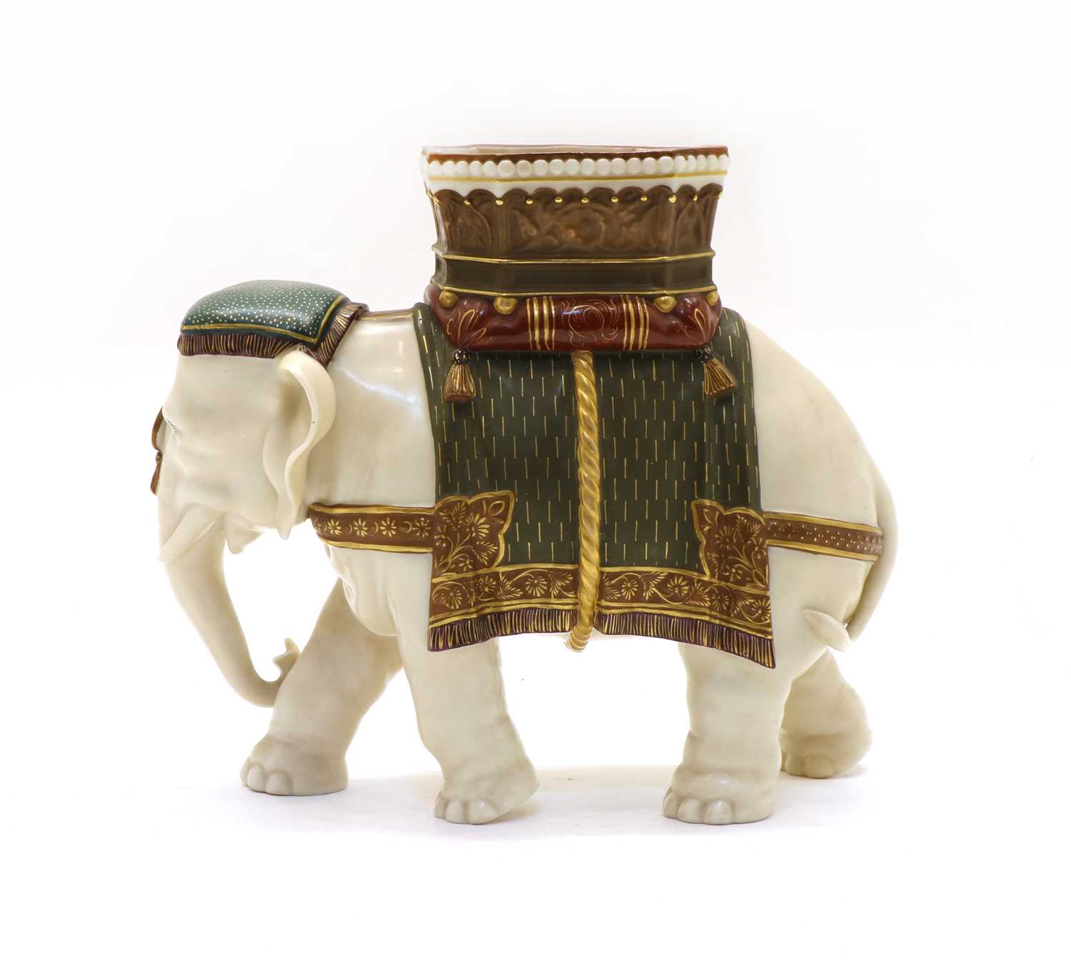 A Hadley's Worcester porcelain Elephant, - Image 2 of 3