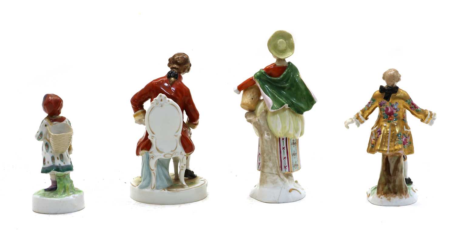 A collection of four Continental ceramic figures, - Image 2 of 3