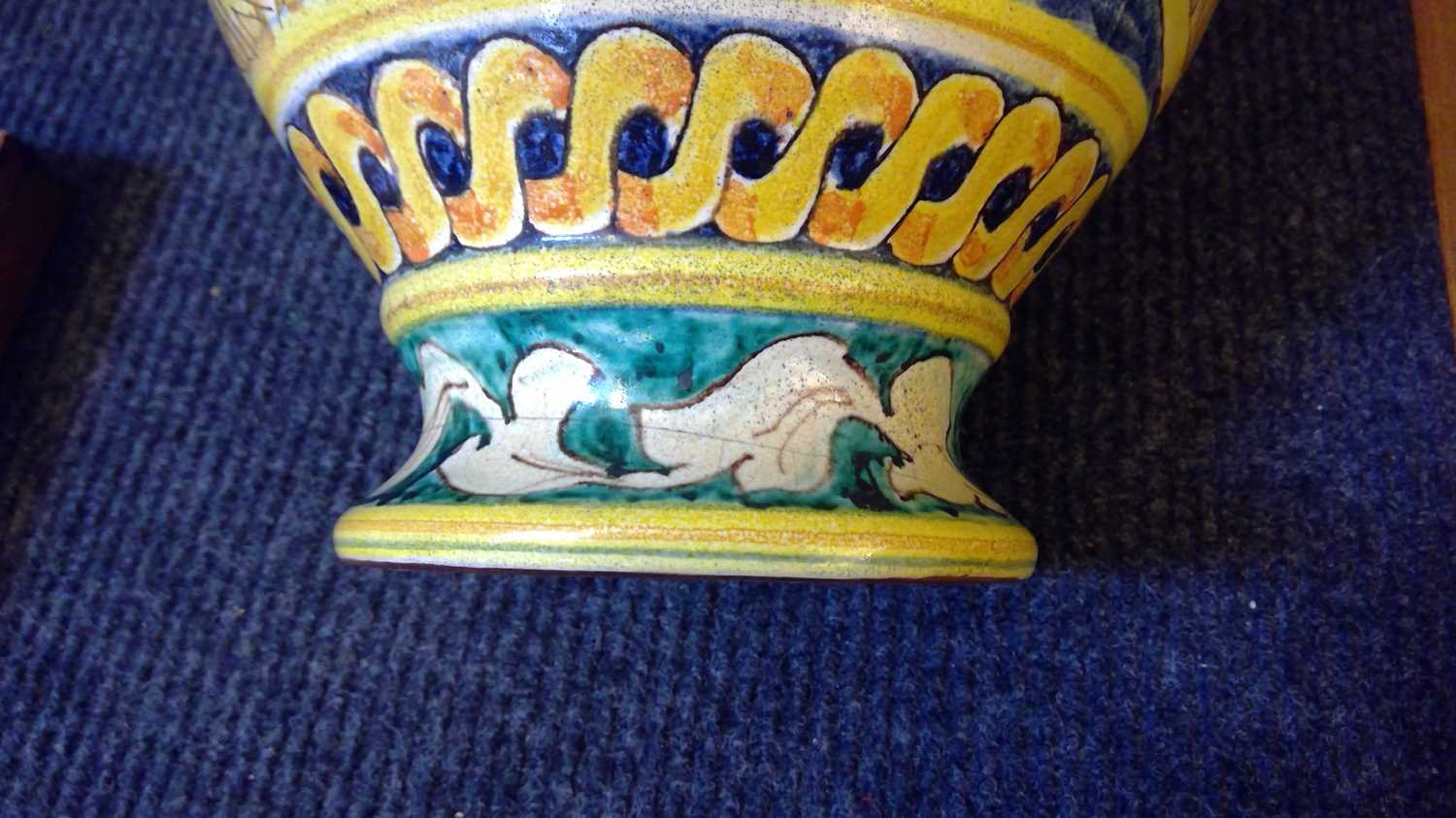 An Italian 17th century style maiolica vase, - Image 6 of 6