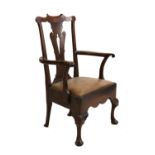 A mahogany commode chair,