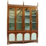 A gothic revival rosewood bookcase,