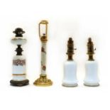 Four Victorian and Edwardian oil lamps,