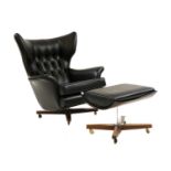 A G-Plan Model 6259 'Blofeld' armchair and footstool,