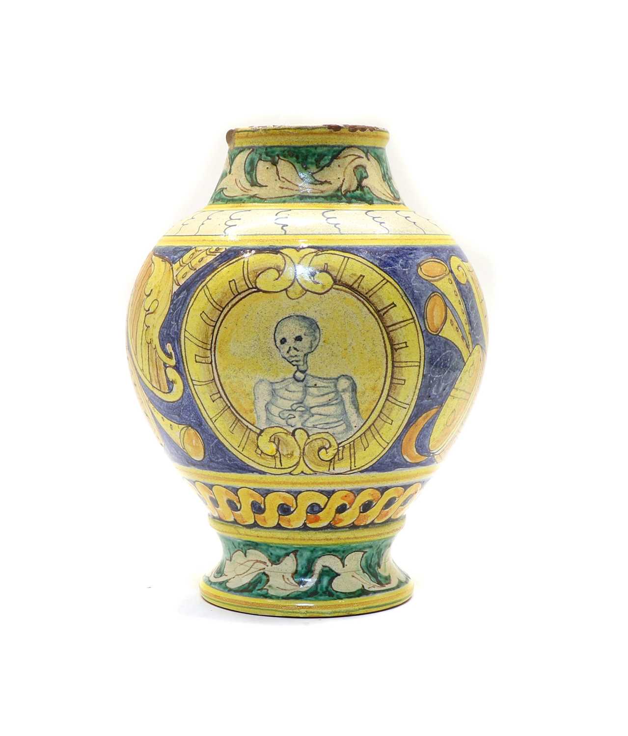 An Italian 17th century style maiolica vase, - Image 2 of 6