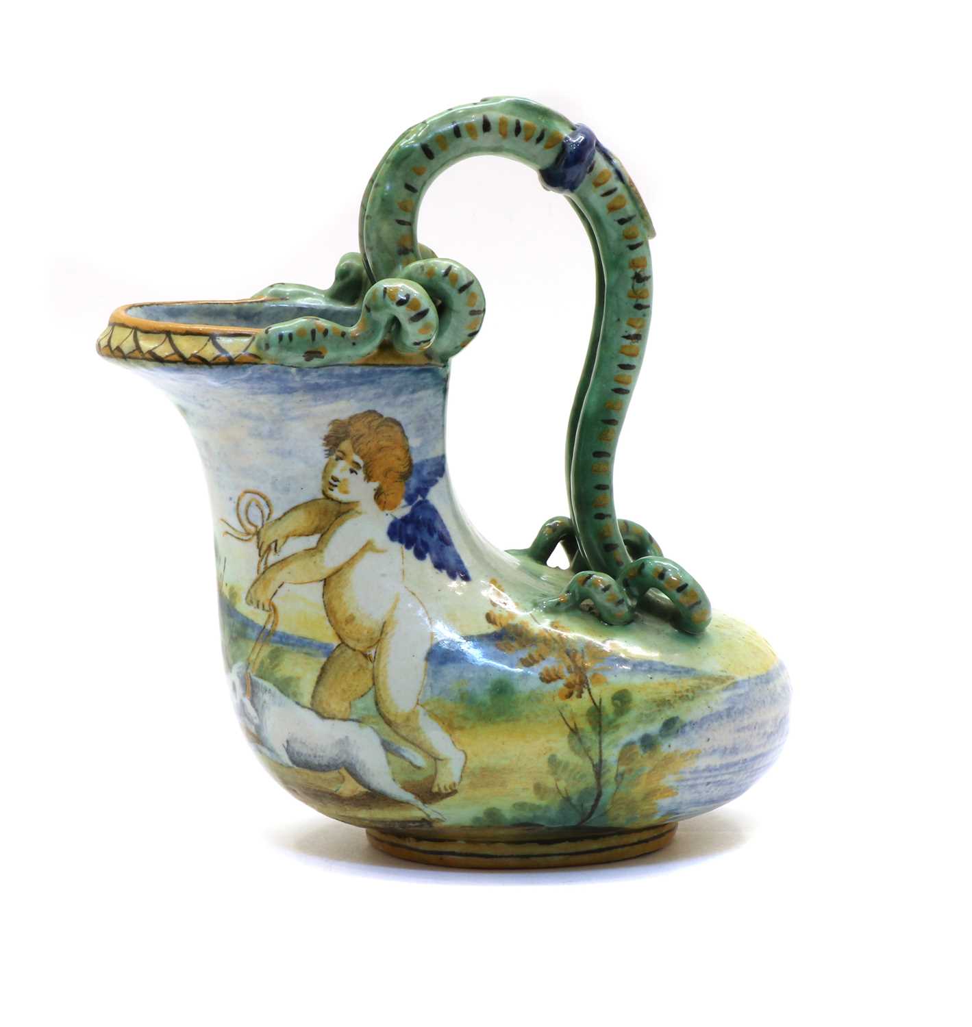 A Cantagalli style maiolica Askos, - Image 5 of 6