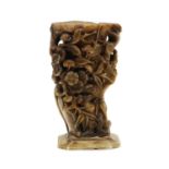 A soapstone carved vase,