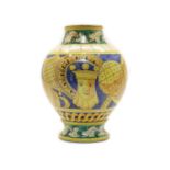 An Italian 17th century style maiolica vase,