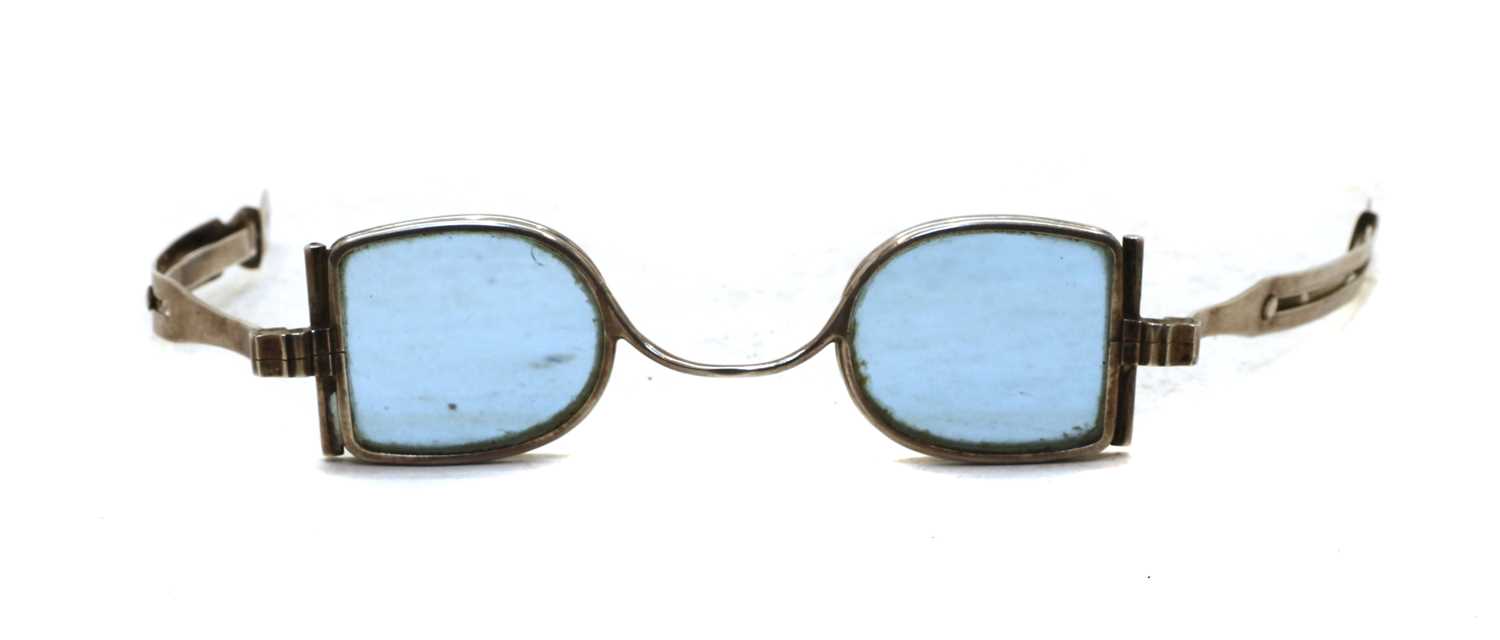 A pair of early Victorian silver spectacles