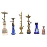 A large quantity of 20th hookah pipes,