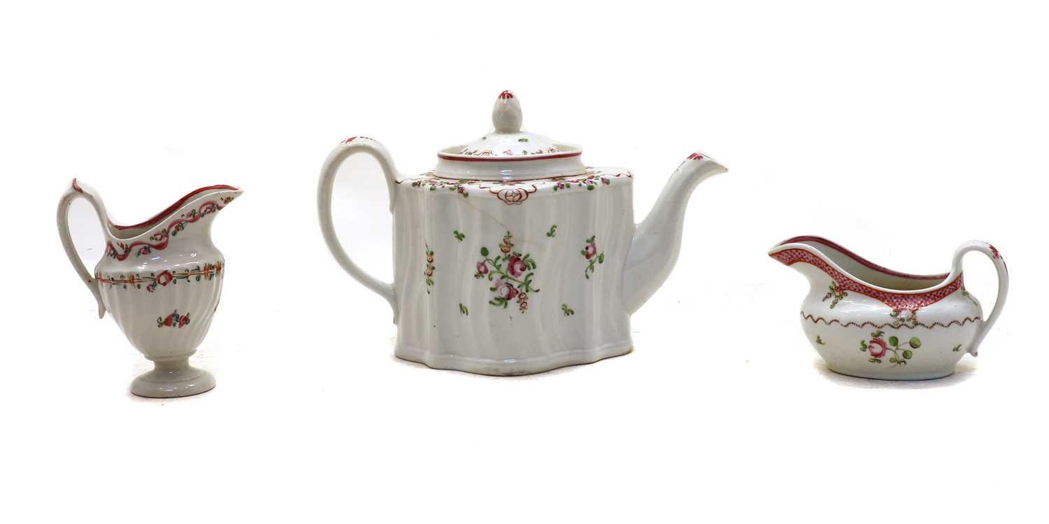 A Newhall teapot and cover,