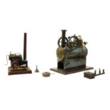 A live steam tinplate stationary engine