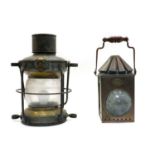 Two early 20th century ship's lamps,