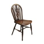 A fruitwood and elm Windsor single chair,