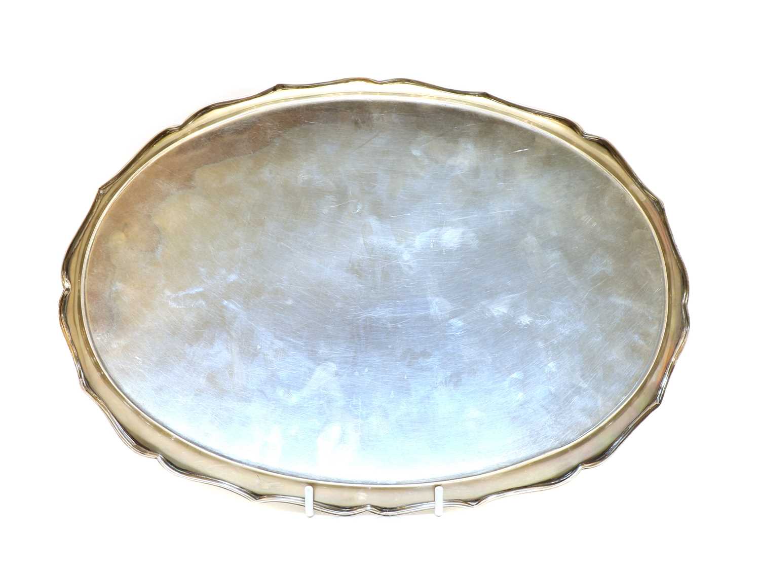 A silver tea tray, - Image 2 of 2